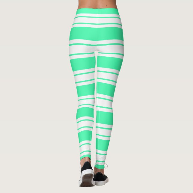 Leggings brancas e verdes - Escolher cores (Verso)