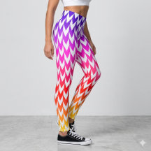 Leggings Brancas Formas Coloridas Abstratas