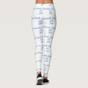 Leggings brancas Kamala Harris Blue Font