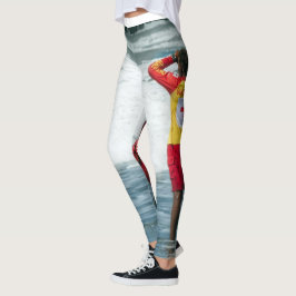 Leggings brancas para a praia