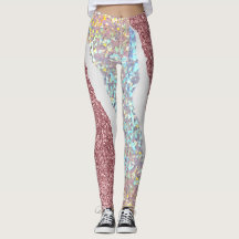 Leggings brilhantes cor-de-rosa