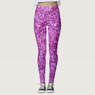 Leggings brilhantes rosa