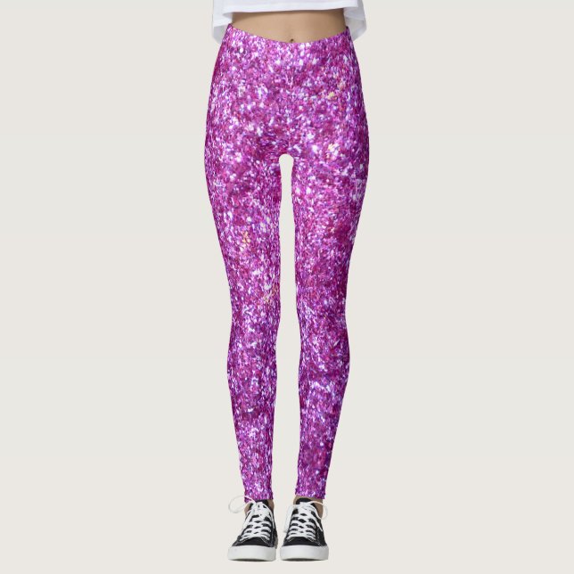 Leggings brilhantes rosa (Frente)