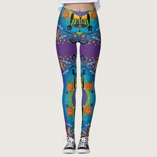 Leggings brutas e assustadoras do Halloween (Frente)
