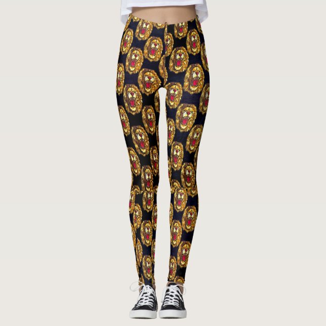 Leggings - Cabeça de leão (coleção Isi-Agu) (Frente)