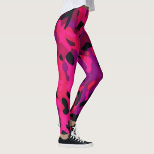 Leggings Camufladas Rosa Quente - Padrão Camuflado