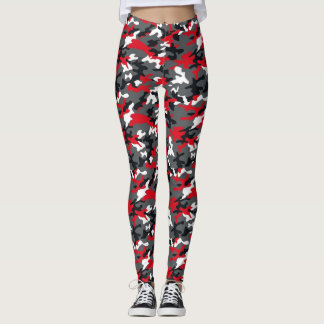 Leggings Camufladas Vermelhas