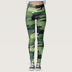 Leggings Camuflagem de Jacaré Estampa Camuflada de