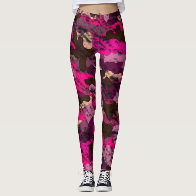 Leggings Camuflagem Rosa (Frente)