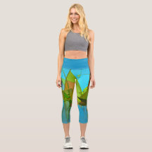 Leggings Capri abstrato