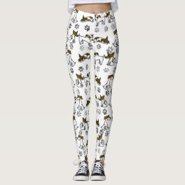 Leggings Cartoon Cachorro Branco