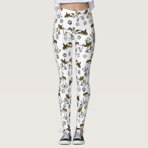 Leggings Cartoon Cachorro Branco