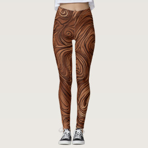 Leggings castanhas - Na moda, confortável e versát
