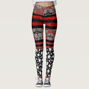 Leggings Caveiras e Estrelas Doces