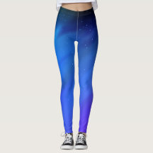 Leggings Céu Noturno Luzes do Norte Galáxia