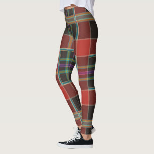 Leggings clássicas de design de tartan