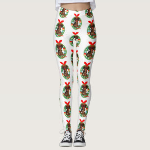 leggings cobra de cobra de natal alegre