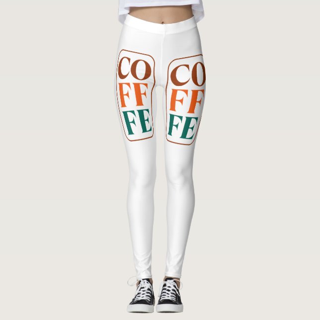 Leggings COFFEE Retro para Amantes de Café (Frente)