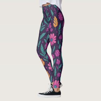 Leggings Coloridas com Padrão Floral – Botânica Vi