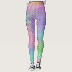 Leggings Coloridas Da Sereia