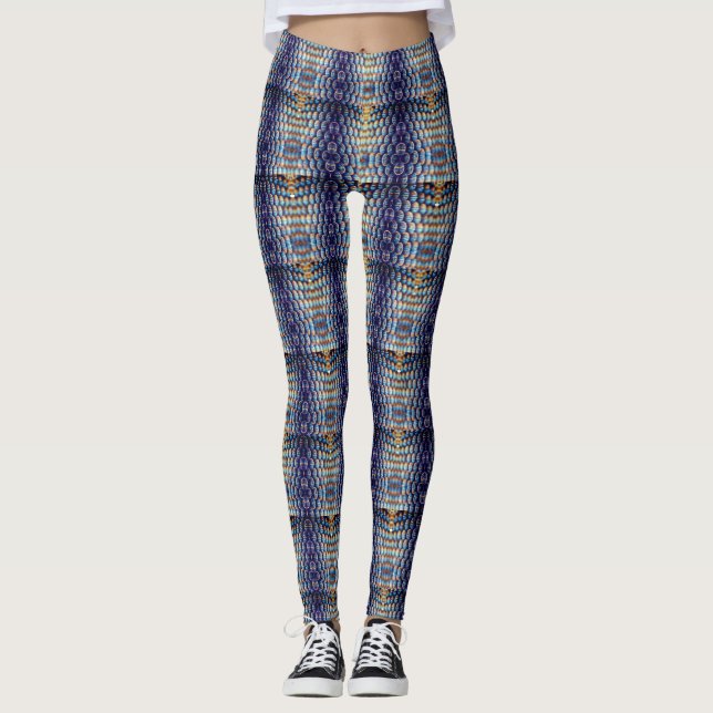 Leggings Coloridas de Colmeia (Frente)