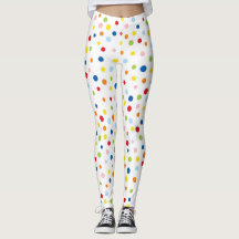 Leggings coloridas de confete divertido