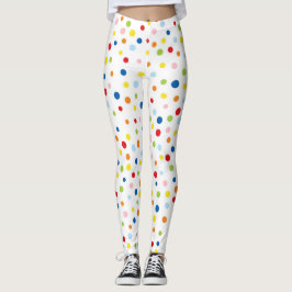 Leggings coloridas de confete divertido