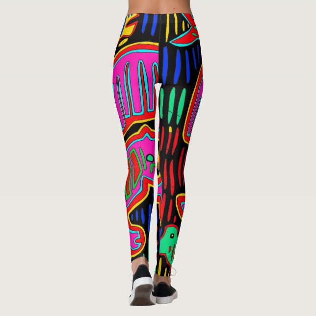 Leggings Coloridas de Design (Verso)