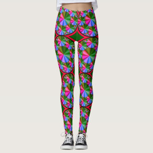 Leggings Coloridas de Design 3D Digital – Ajuste P
