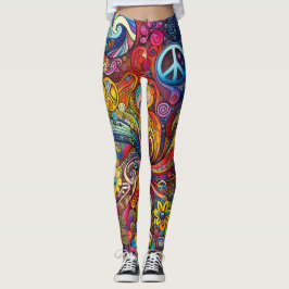 Leggings Coloridas De Estilo Boho/Calças De Yoga P
