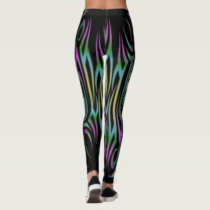 Leggings coloridas de tatuagem
