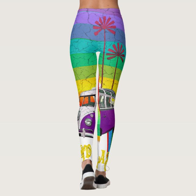 Leggings Coloridas do Surf Hippie (Verso)