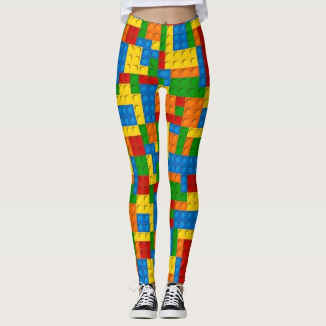 leggings coloridas em blocos de plástico (Frente)