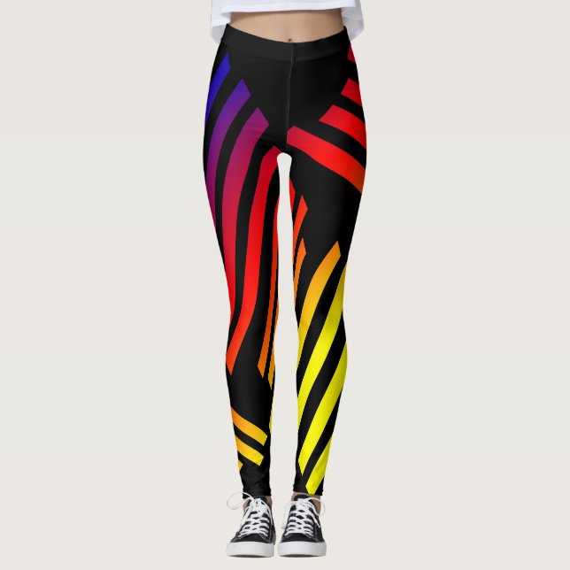 Leggings coloridas forradas para mulheres (Frente)