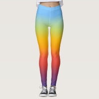 Leggings Coloridas Gradiente Arco-Íris Ombre Atlét