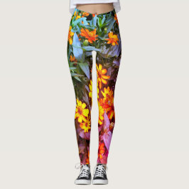 Leggings coloridas havaianas para mulheres/raparig