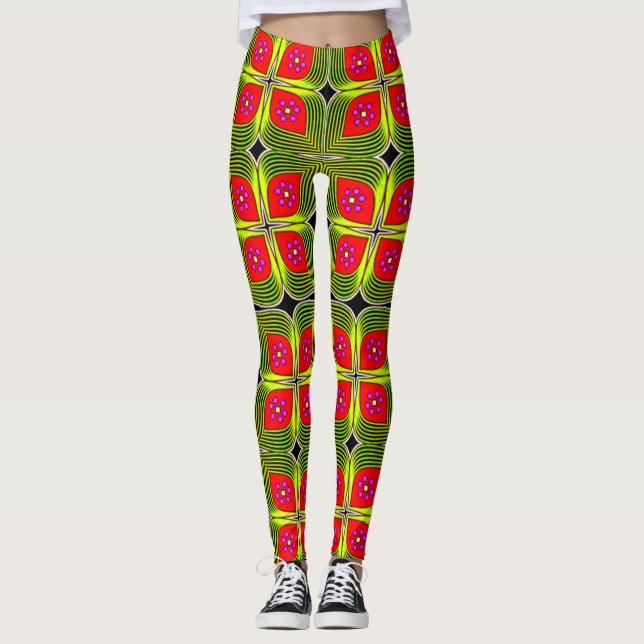 Leggings Coloridas Vibrantes e Confortáveis (Frente)