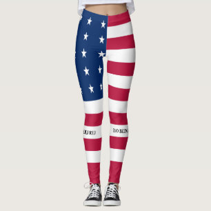 Leggings com a Bandeira do Atol de Bikini Patriota