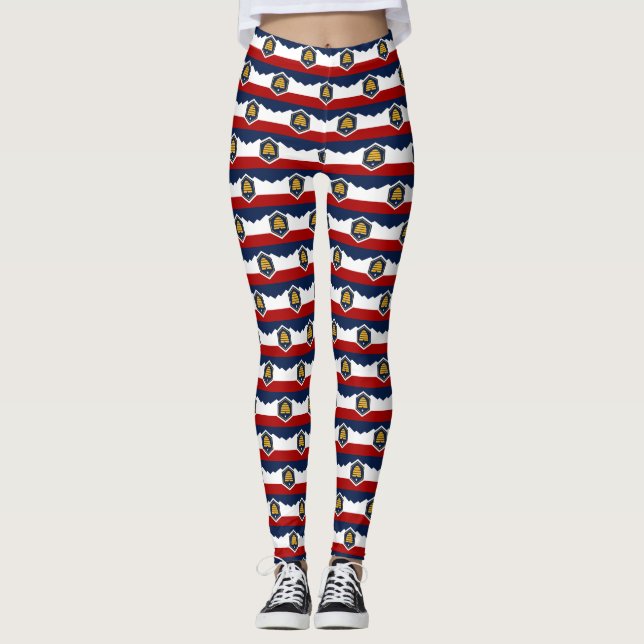 Leggings com a bandeira do estado de Utah, EUA (Frente)