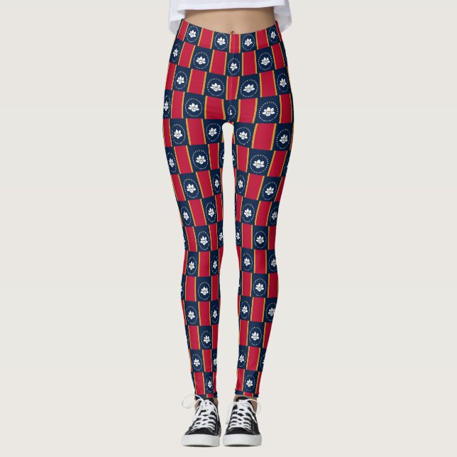 Leggings com a bandeira do estado do Mississippi,  (Frente)