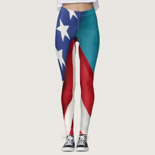 Leggings com a bandeira dos Estados Unidos