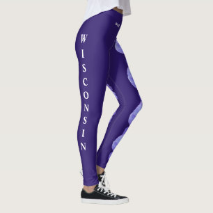 Leggings com a Flor Violeta de Madeira Roxa, Flor