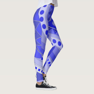 Leggings com arte casual azul