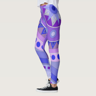 Leggings com arte casual azul