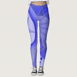 Leggings com arte casual azul