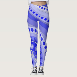 Leggings com arte casual azul