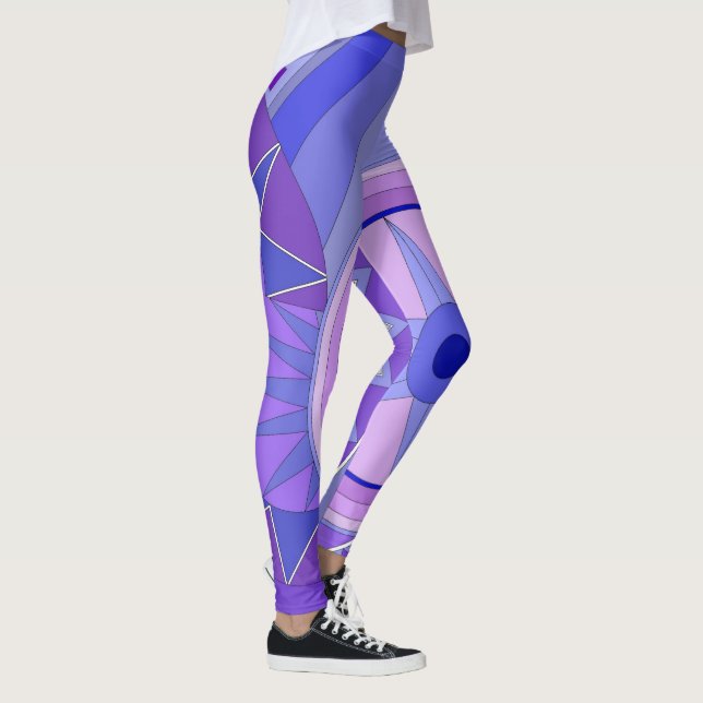 Leggings com arte casual azul (Direita)