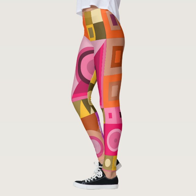 Leggings com arte casual colorida (Esquerda)