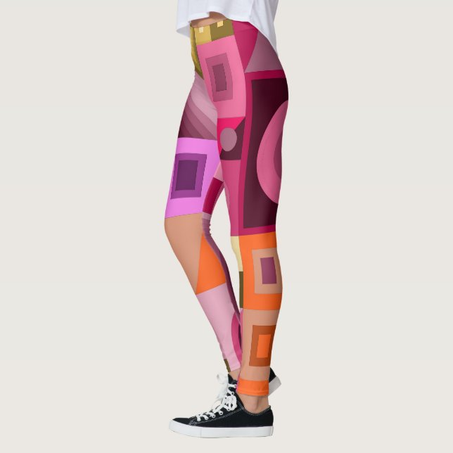 Leggings com arte casual criativa (Esquerda)