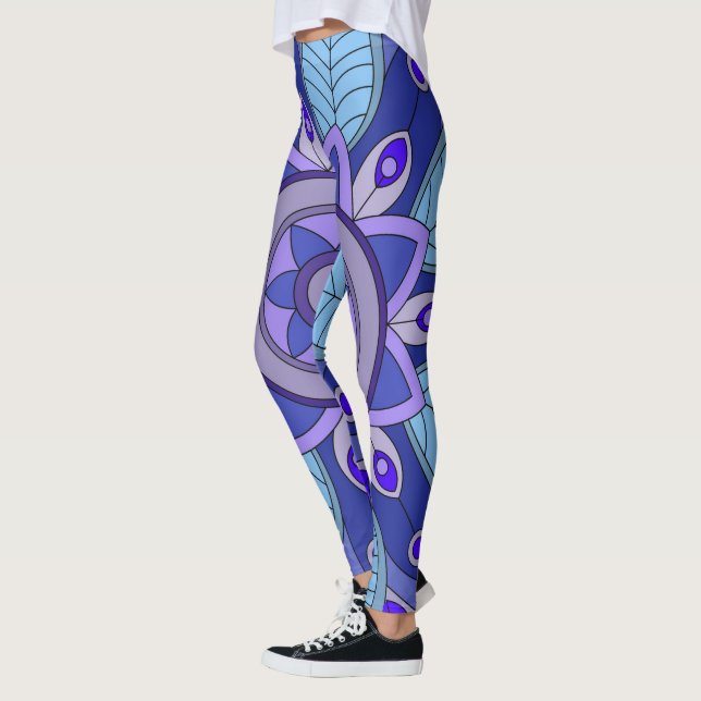 Leggings com arte de azul (Esquerda)